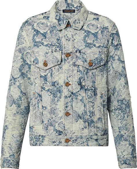 louis vuitton 22fw floral denim jacket|Louis Vuitton Blue Floral Tapestry Denim Jacket .